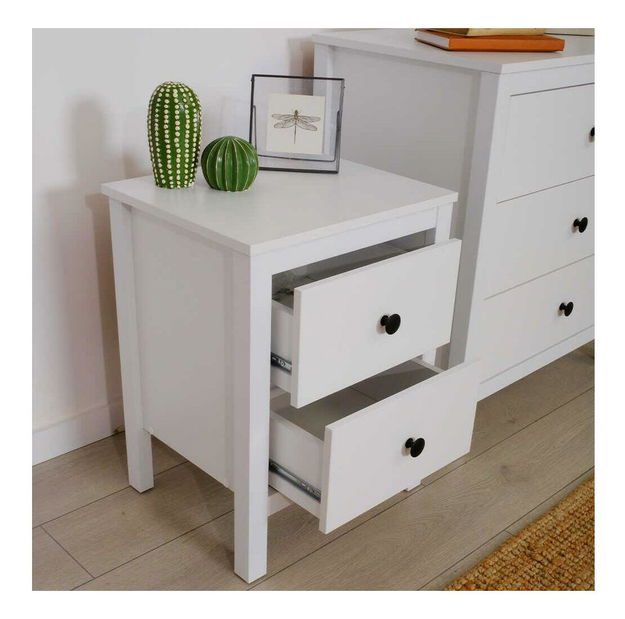 Noční stolek Kiran 3 (bílá)