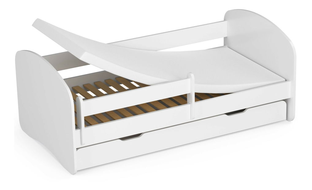 Dětská postel Pranshi II (bílá) (s matrací)