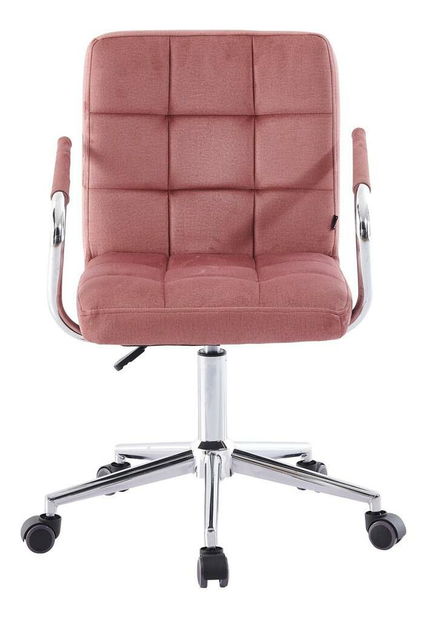 Kancelářská židle Seattle (růžová + stříbrná)