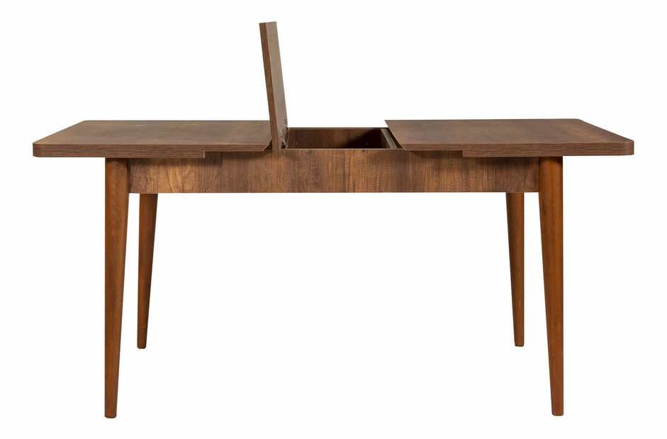 Rozkládací jídelní stůl se 2 židlemi a 2 lavicemi Vlasta (ořech + antracit)