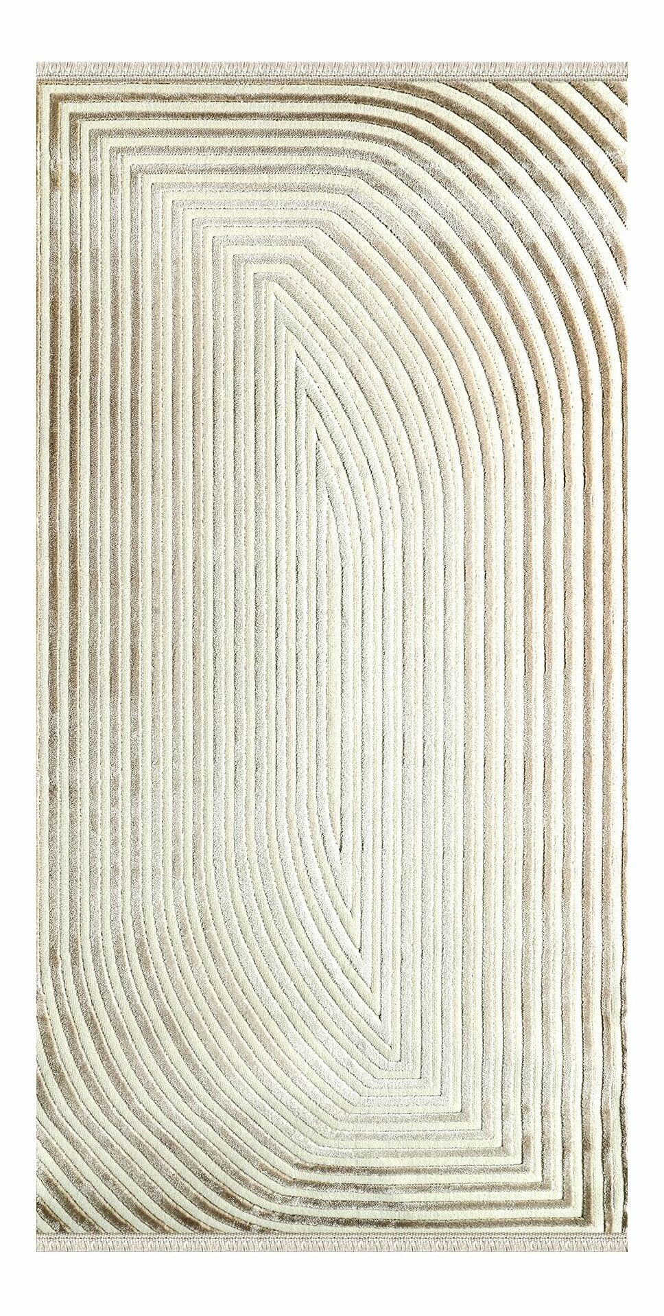 Koberec 100 x 300 cm Amora (béžová + bílá)