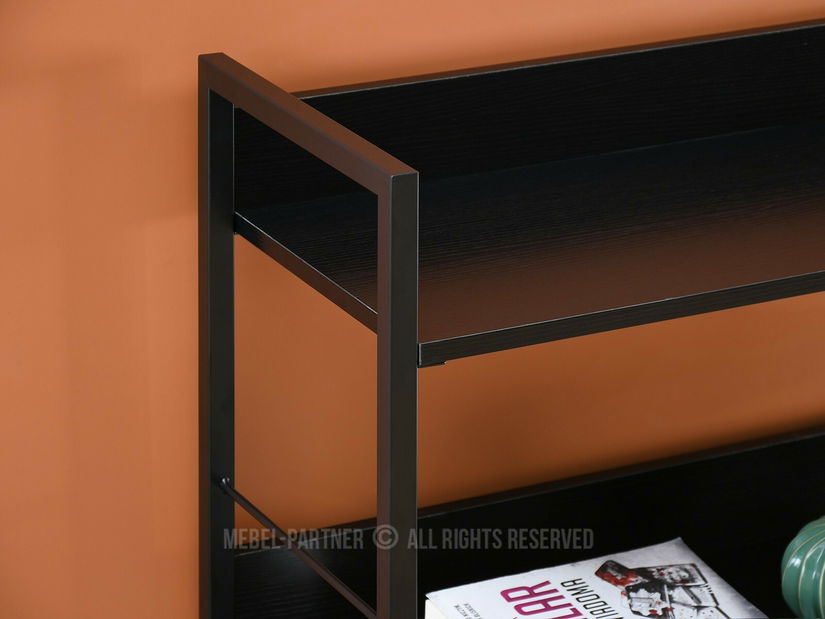 Regál Luca (černé dřevo + černá)