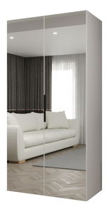 Šatní skříň 100 cm Mirabella 3 (bílá + černá)