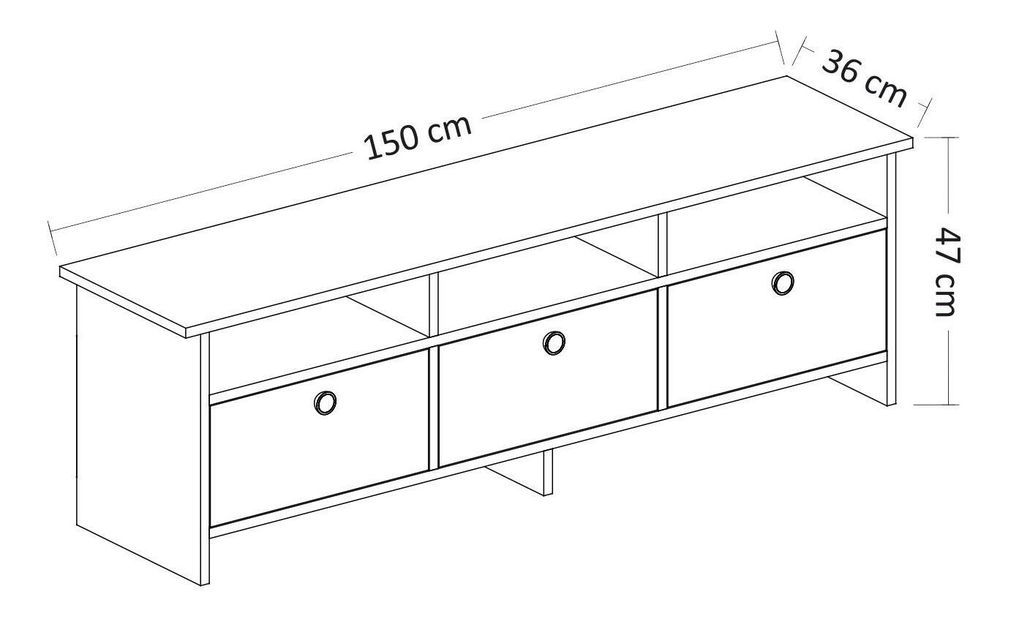 TV stolek/skříňka Ossa (bílá + dub safírový)