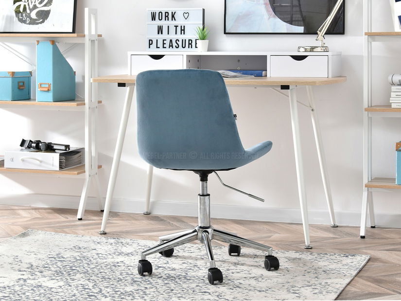 Židle Eleanor (modrá + chromová)