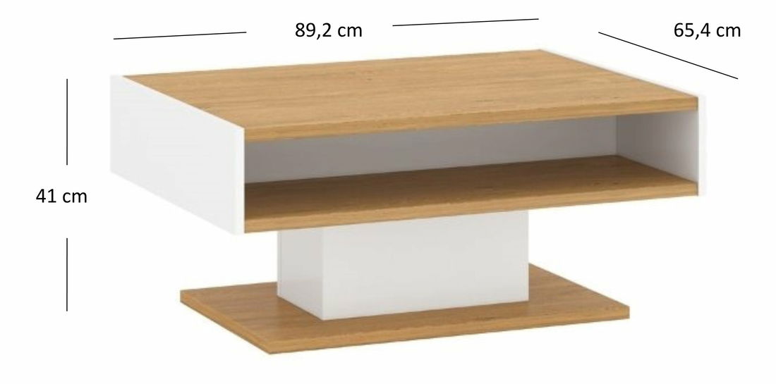 Konferenční stolek Andre (bílá matná)