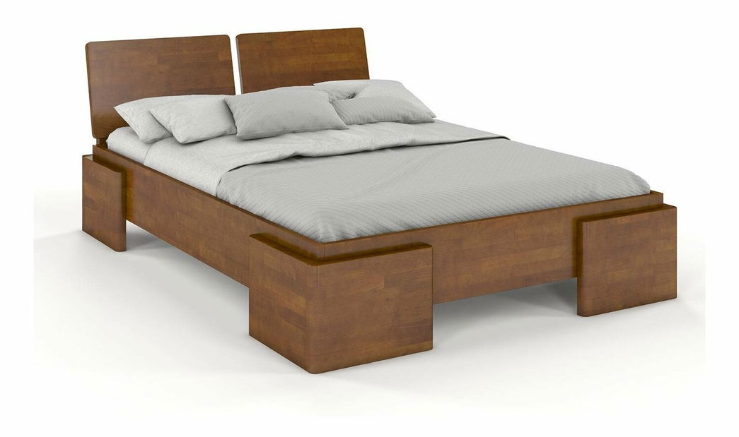 Manželská postel 200 cm Naturlig Jordbaer High (buk)