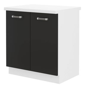 Dolní kuchyňská skříňka Oran 80 D 2F BB (bílá + černá)