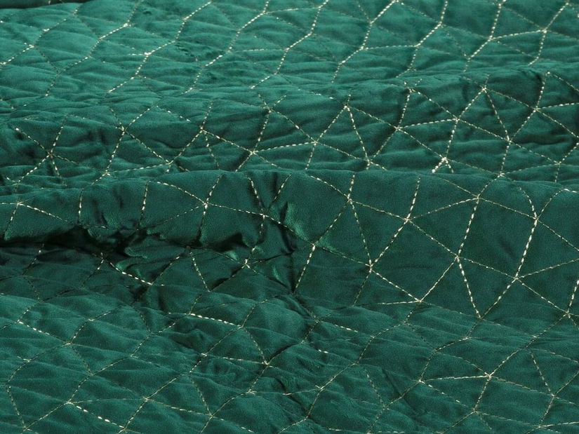 Přehoz na postel 240x220 cm WILLY (tmavě zelená)
