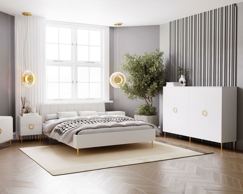 Manželská postel 160x200 cm Bellic B5 (kašmír) (s roštem)