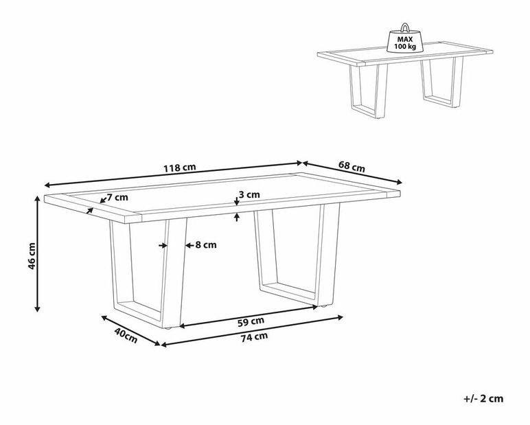 Konferenční stolek Greta (světlé dřevo)