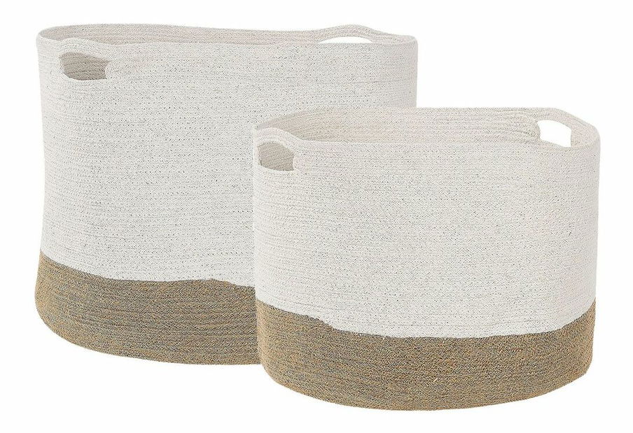 Set 2 ks košíků Kahza (bílá)
