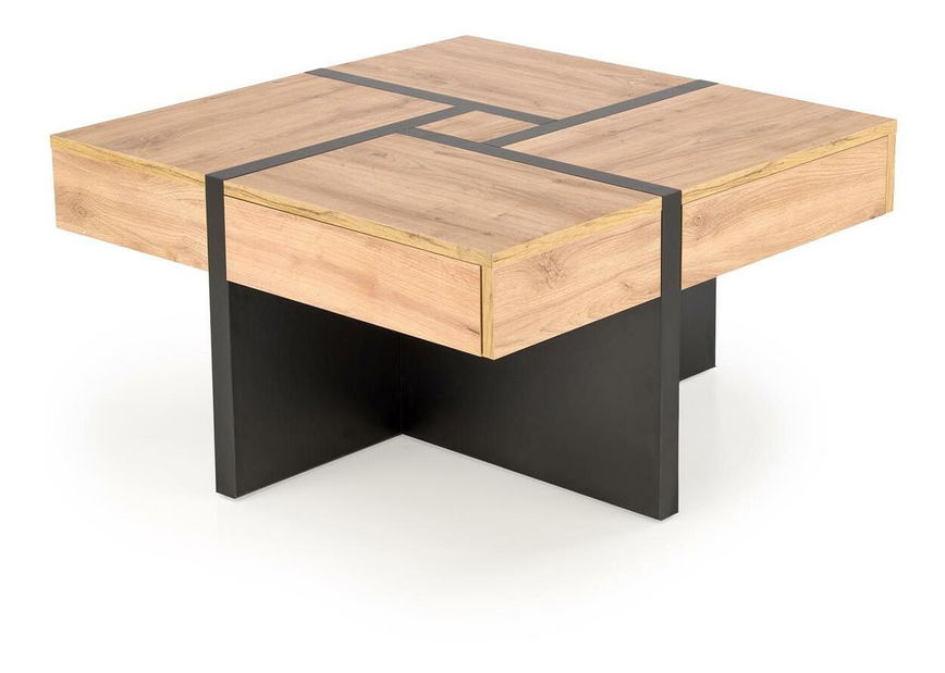 Konferenční stolek Shanell 80 (dub craft + černá)