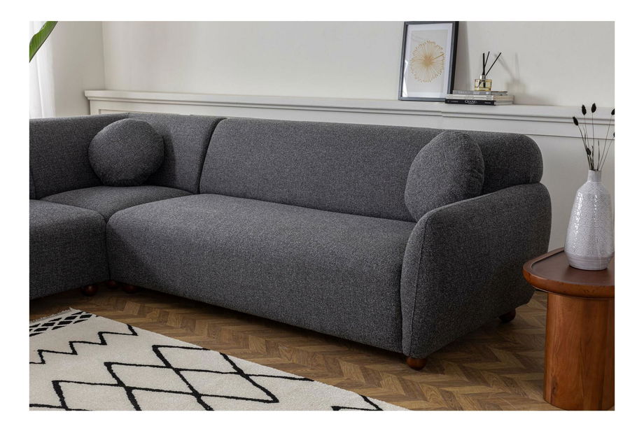 Rohová sedačka Edoletta 2 (tmavě šedá)
