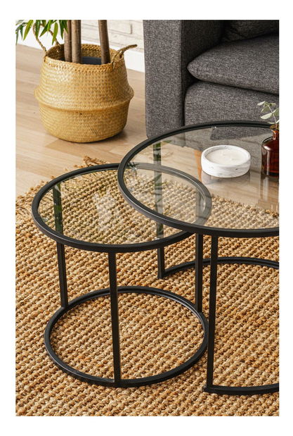 Sada konferenčních stolků Besalur (černá)