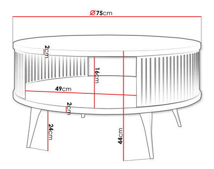 Konferenční stolek Mezanoa (černá + dub craft zlatý) *bazar