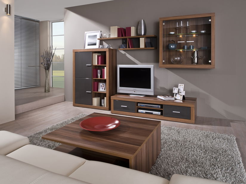 Komoda Decodom Nicola Typ 08 švestka + lesk grafit