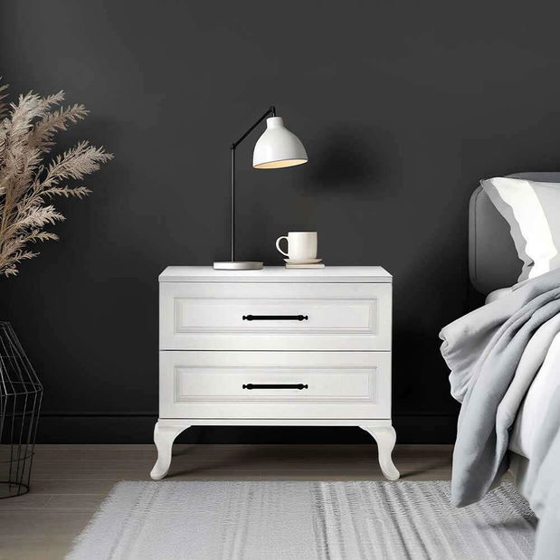 Noční stolek Komedassa 1 (bílá)
