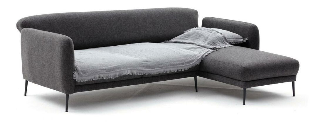 Rohová sedačka Victory (P) (antracit + černá)