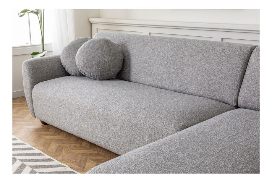 Rohová sedačka Edoletta 1 (P) (světle šedá)