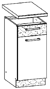 Spodní kuchyňská skříňka Modesta MD12 D30 S1