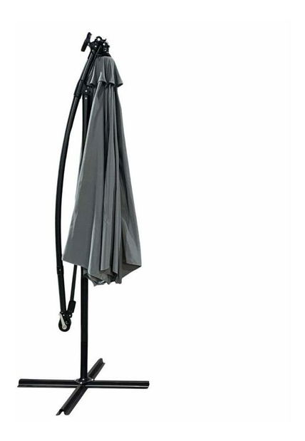 Zahradní slunečník Muller (světle šedá) (s osvětlením)