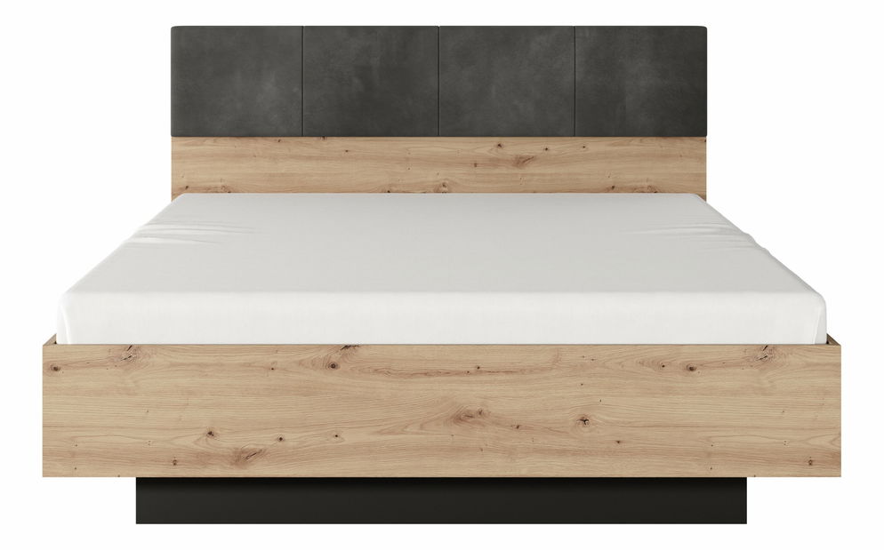 Manželská postel 160 cm Tallin (s úložným prostorem) (bez matrace a roštu) (dub artisan + antracit)