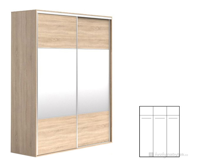 Šatní skříň BRW F19 SZF2M/200