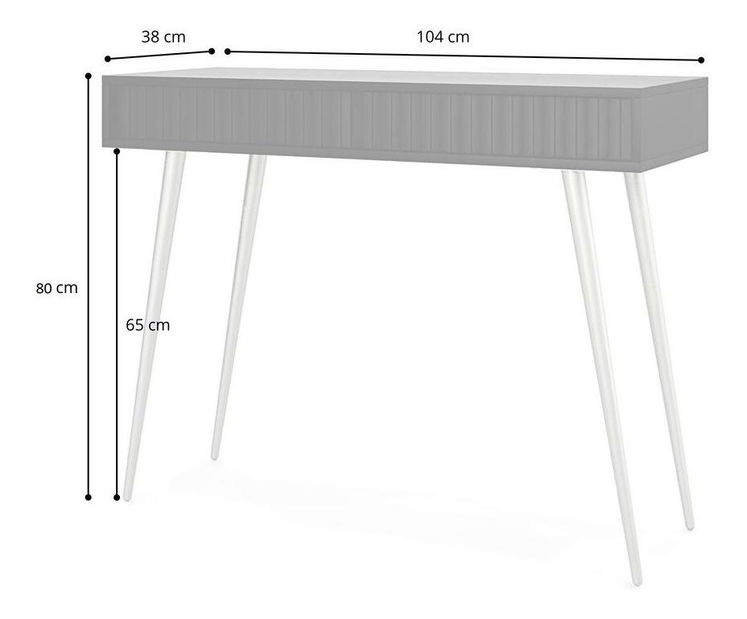 Toaletní stolek Biel B4 (černá + dub wotan)