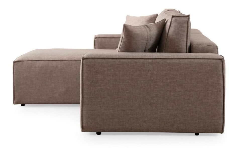 Rohová sedačka Pirlofenzza (s úl. prostorem) (L) (hnědá)