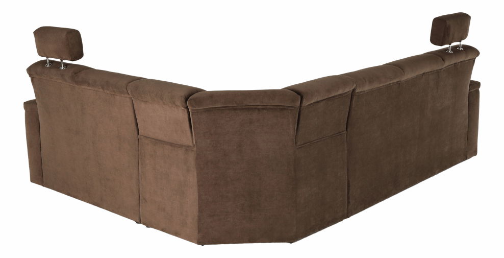 Rohová sedací souprava Stan (hnědá) (P)