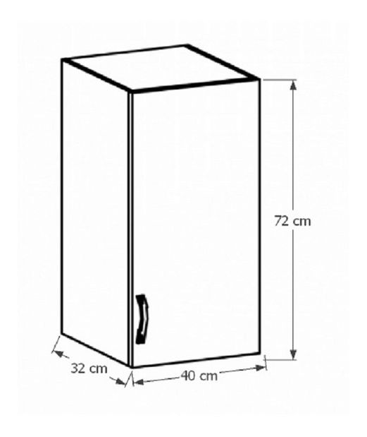 Horní kuchyňská skříňka G40P Sillina (ořech milano)