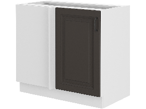 Dolní kuchyňská skříňka Sheila 105 ND 1F BB (bílá + grafit)