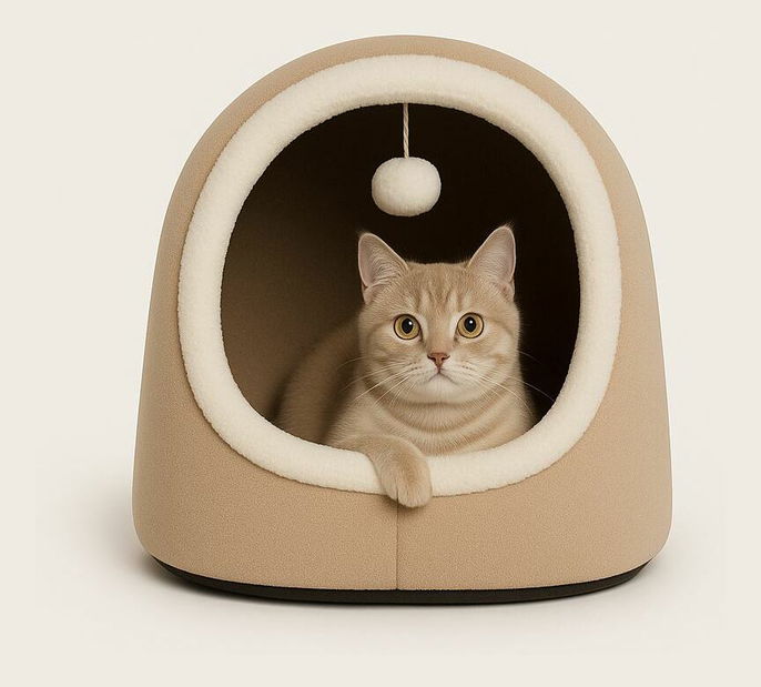 Pelíšek pro kočky Alasia (šedá)