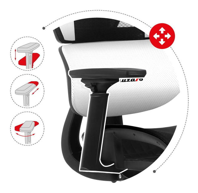 Herní křeslo Cruiser 8 (černá + bílá)