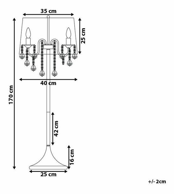 Stojanová lampa Ezio (stříbrná)