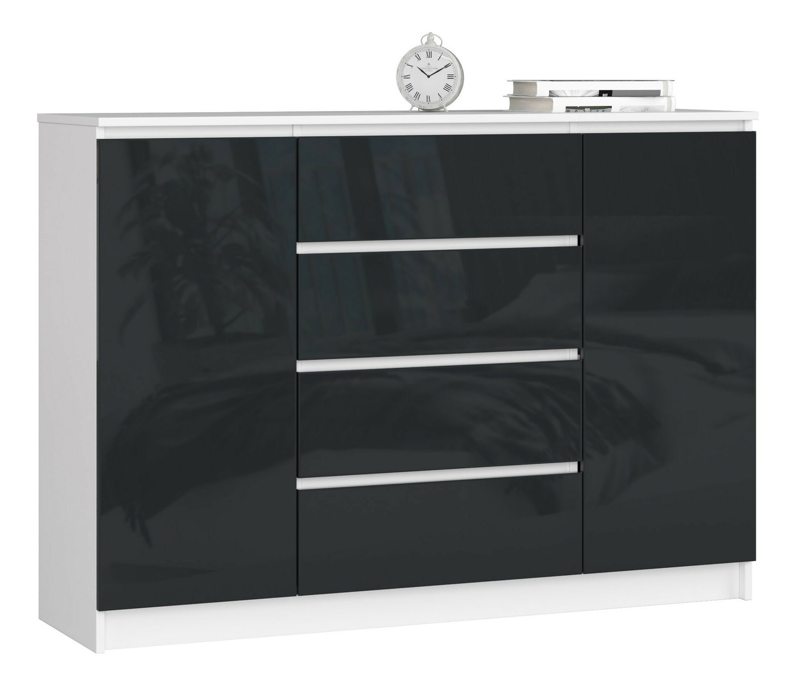 Komoda Keanu IV (grafit lesk)