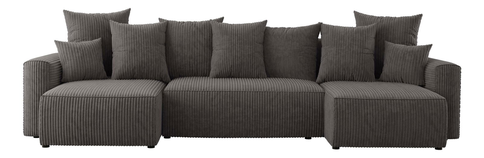 Rohová sedačka Denia U (šedočerná) (L)