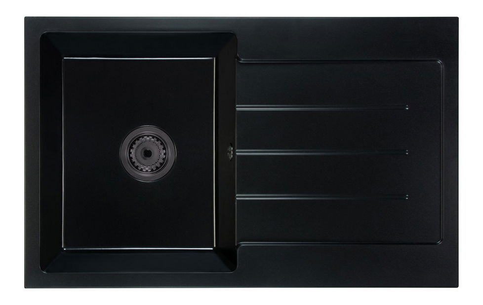 Kuchyňský dřez Ruxom (černá) (bez otvoru pro baterii) (P)