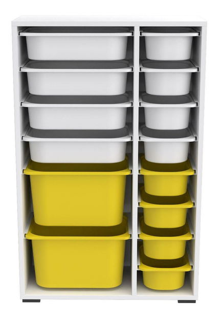 Organizér na hračky Dremonka 7 (bílá + žlutá)