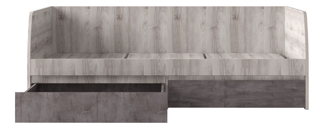 Jednolůžková postel 90 cm Jolene 2S (kaštan nairobi + onyxová) (s roštem)