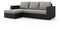 Rohová sedací souprava Hagoo (černá + šedá) (L)