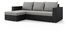 Rohová sedací souprava Hagoo (černá + šedá) (L)