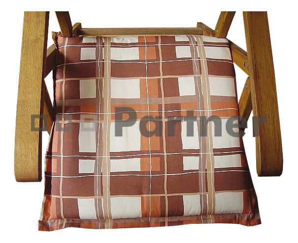 Zahradní matrace červená/hnědá kostka Annecy (k lehátku)