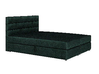 Boxspring postel 140x200 cm Waller Comfort (tmavě zelená) (s roštem a matrací)