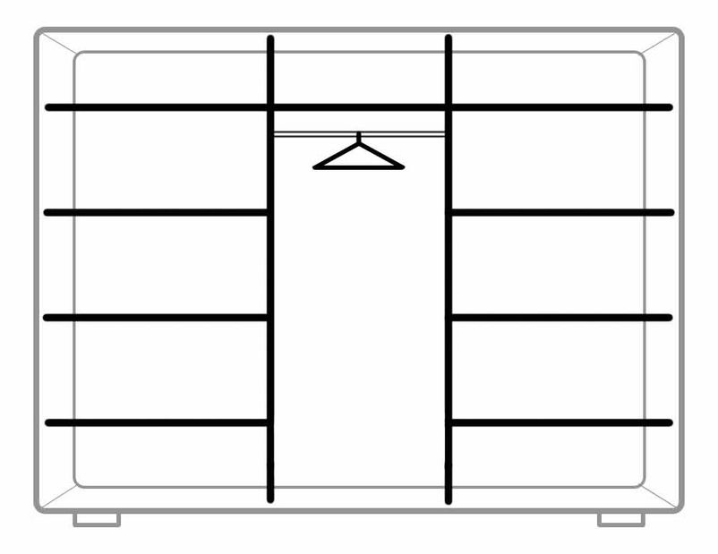 Šatní skříň Phung 4D 75354