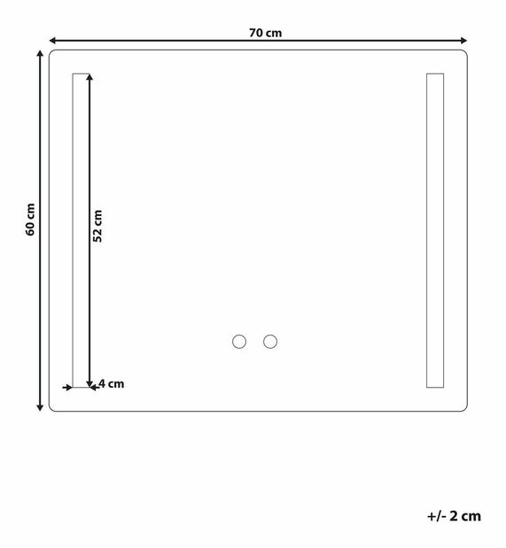 Nástěnné zrcadlo Lirza (stříbrná)