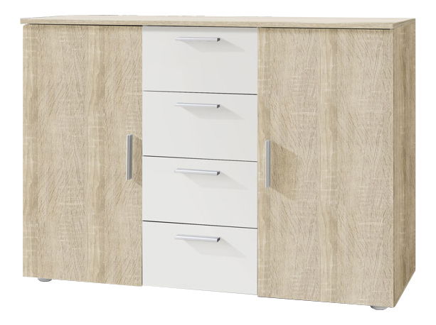 Komoda Verwood Typ 26 (sonoma + bílá)