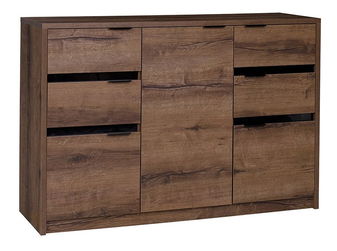 Komoda Vordeko VD2 (dub monastery + černý lesk)