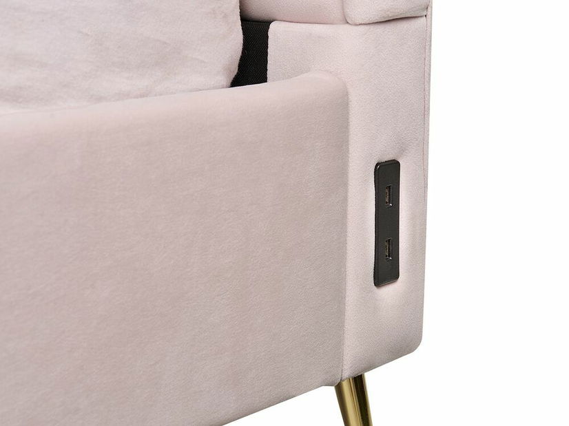 Manželská postel 180 cm Mirabell (růžová)